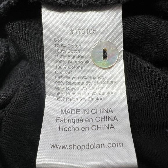 Dolan Left Coast Sheer Blouse Top Women Size XL Black Textured‎ Roll Tab Sleeves - Picture 5 of 7